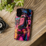 Neon Roller Skates Tough Case | Retro 80s Skate Night Phone Cover
