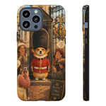Corgi Royal Guard phone case | Cute British corgi soldier illustration