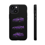 MK4 Supra Phone Case Purple, Three-View Vector Cover
