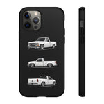 Chevy 1500 OBS Truck Phone Case White, Three-View Vector Cover