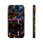 67 GTO Phone Case Purple, Rainy City Night Muscle Car Tough Cover
