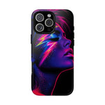 Neon Lightning Face 80s phone case | Tough Case