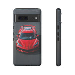Red C8 Z06 Track Wing Tough Phone Case Cover Gift Art