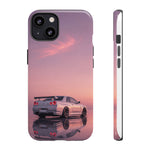 Silver Skyline R34 at Sunset Phone Case | Car Reflection Sky Case