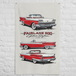 1959 Fairlane Red Banner 34x56 Garage Man Cave Wall Decor Gift