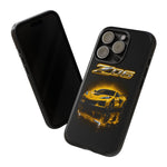 Z06 Corvette Phone Case, Yellow Neon Chrome Studio Cover