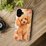 Miniature Poodle Whimsical Watercolor Art Tough Phone Case