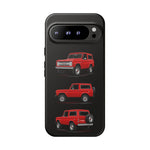 Early Bronco Phone Case Red, Three-View Truck Vector Cover