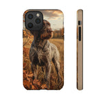 German Wirehaired Pointer Autumn Art Tough Phone Case