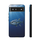 Yellowfin Tuna Phone Case, Deep Blue Water Tough Cover, Gift