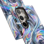 Chrome Metallic Swirl  Art Tough Phone Case