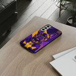 French Bulldog Pop-Art Portrait Tough Phone Case - Purple Gold