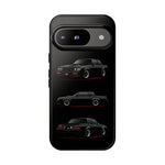 Black GNX Phone Case, Three-View Muscle Car Vector Tough Cover