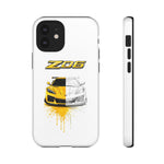 Z06 Corvette Phone Case, Yellow Sketch Reveal Chrome Cover