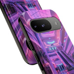 Empty Mall Escalator Vaporwave Art Tough Phone Case