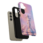 Praying Cherub Statue halo Vaporwave Aesthetic phone case