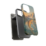 Leaping Golden Trout Lake Scene phone case | Tough Cover