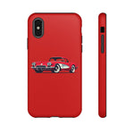 Red Classic Corvette C1 Illustration phone case | Retro Car Tough Case