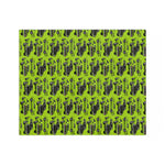 Lime Green Cuda Pattern Blanket | Retro Car Print Velveteen Microfiber