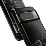 Black Classic C10 Truck Phone Case | Vintage Pickup Reflection, Minimal Auto Design
