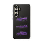 MK4 Supra Phone Case Purple, Three-View Vector Cover