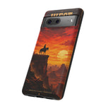 Western Sunset Cowboy Phone Case | Rugged Protective Cover