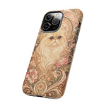 Persian Cat Floral Art Nouveau Tough Phone Case