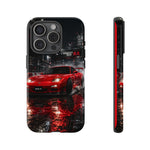 RX7 Phone Case Red, Night Drift JDM Sports Car Tough Cover, Gift