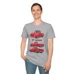 Red 1955 F100 Vintage Truck T-Shirt | Classic Trio Pickup Design