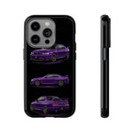 Purple R33 Skyline GTR JDM Sports Car Phone Case Tough Multi View
