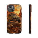 Land Cruiser FJ40 Classic 4x4 Red Rock Canyon Art Tough Phone Case