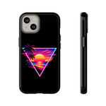 Synthwave Sunset Triangle Phone Case Retro Vaporwave Case