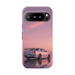 Silver Skyline R34 at Sunset Phone Case | Car Reflection Sky Case