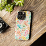 Watercolor Flip Flops pattern Tough Case | Beach Shells Phone Cover