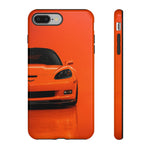 Orange C6 Z06 Studio Tough Phone Case for Sports Car Drivers