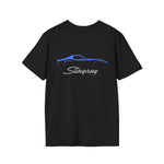 Retro Stingray Silhouette T-Shirt Minimalist Classic Car Outline Graphic Tee Car Lover Gift