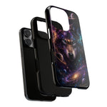 Cosmic Wolf Phone Case, Galaxy Nebula Portrait Tough Cover, Gift