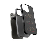 Trans Am Phone Case Black Gold, Three-View Vector Tough Cover