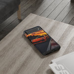 Orange C8 Z06 Flat Plane V8 Speed Art Tough Phone Case