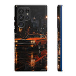 Challenger RT Phone Case, Rainy City Night Muscle Car Tough Cover