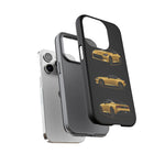 Gold Fairlady Z Classic Sports Car Tough Phone Case - 3 View