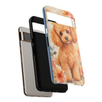 Miniature Poodle Whimsical Watercolor Art Tough Phone Case