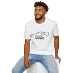 1991 MR2 SW20 Black Outline Silhouette Emblem Classic Car T-Shirt Fan Gift