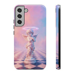 Praying Cherub Statue halo Vaporwave Aesthetic phone case