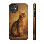 Abyssinian Warm Ticked Portrait Art Tough Phone Case