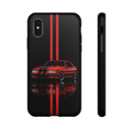 Fox Body Mustang Phone Case, Red 87 Muscle Car Stripe Studio Cover