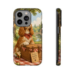 Cocker Spaniel Picnic Scene phone case | vintage dog art
