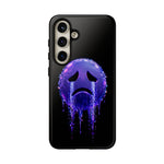 Glitch Sad Face Phone Case, Anime Melt Static Tough Cover