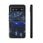 Skyline GT-R R34 Bayside Blue Tokyo Night Art Tough Phone Case