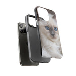 Ragdoll Kitten Phone Case, Blue Eyes Macro Portrait Cover, Gift